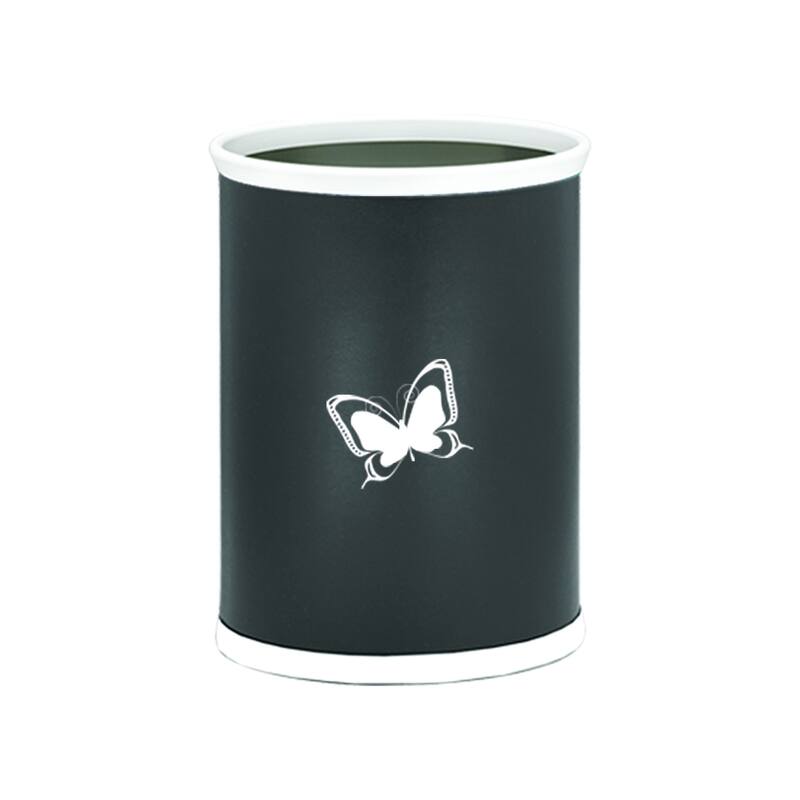 Kraftware Kasualware 14-inch Oval Waste Basket 13-quart Butterfly