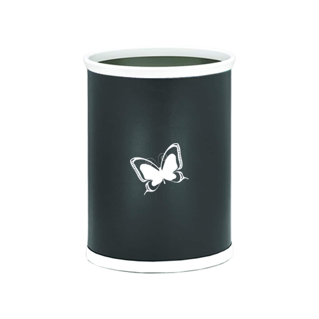 Kraftware Kasualware 14-inch Oval Waste Basket 13-quart Butterfly