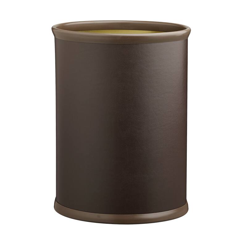 Kraftware Contempo 14-inch Oval Waste Basket Tan Bumper - Brown