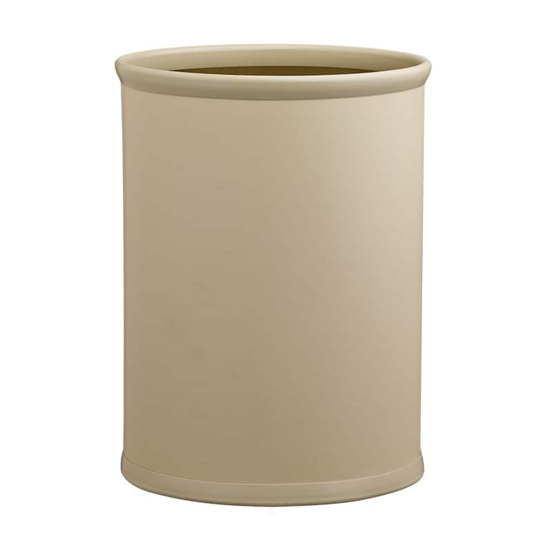 Kraftware Contempo 14-inch Oval Waste Basket Tan Bumper - Brown