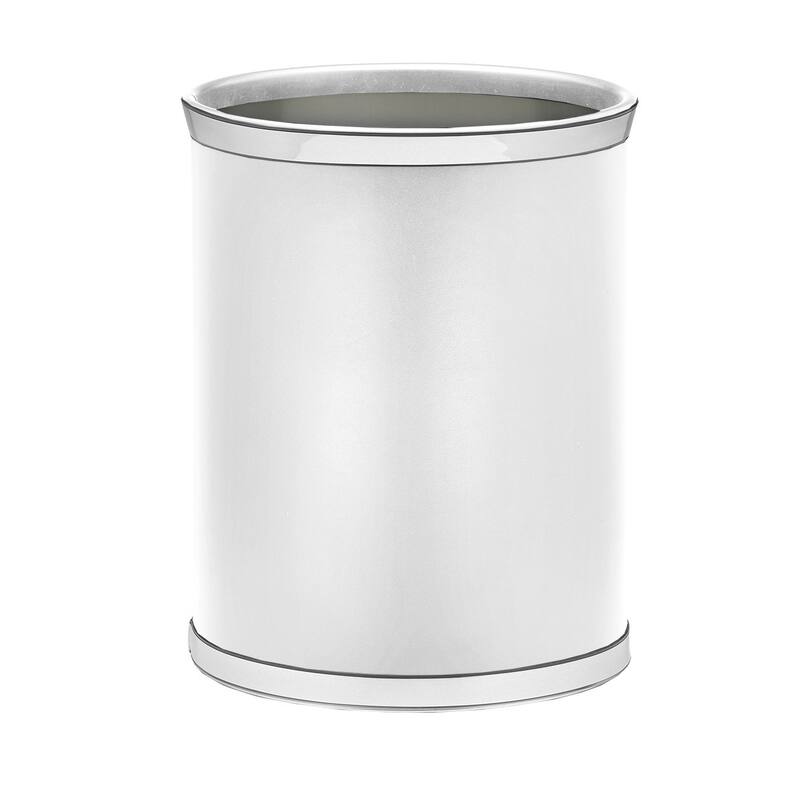 Kraftware Sophisticates with Polished Chrome 14-inch Oval Waste Basket