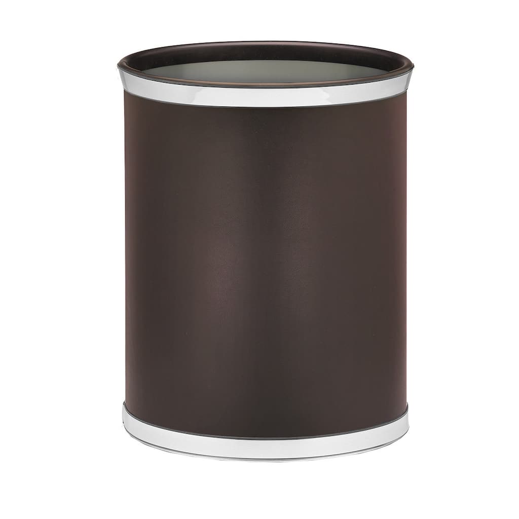 Kraftware Sophisticates with Polished Chrome 14-inch Oval Waste Basket