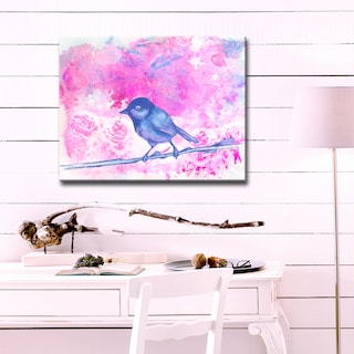 Bird Wash' Spring Wrapped Canvas Wall Art