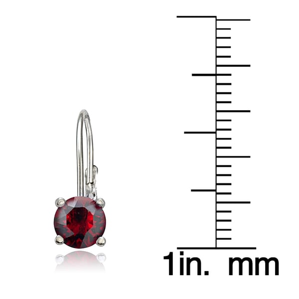 Crystal Ice Sterling Silver European Crystals Birthstone Leverback Earrings