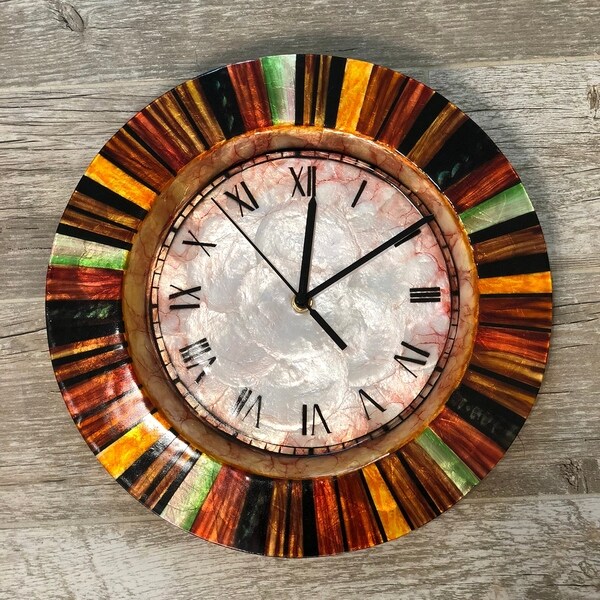 Handmade Clock Multicolor