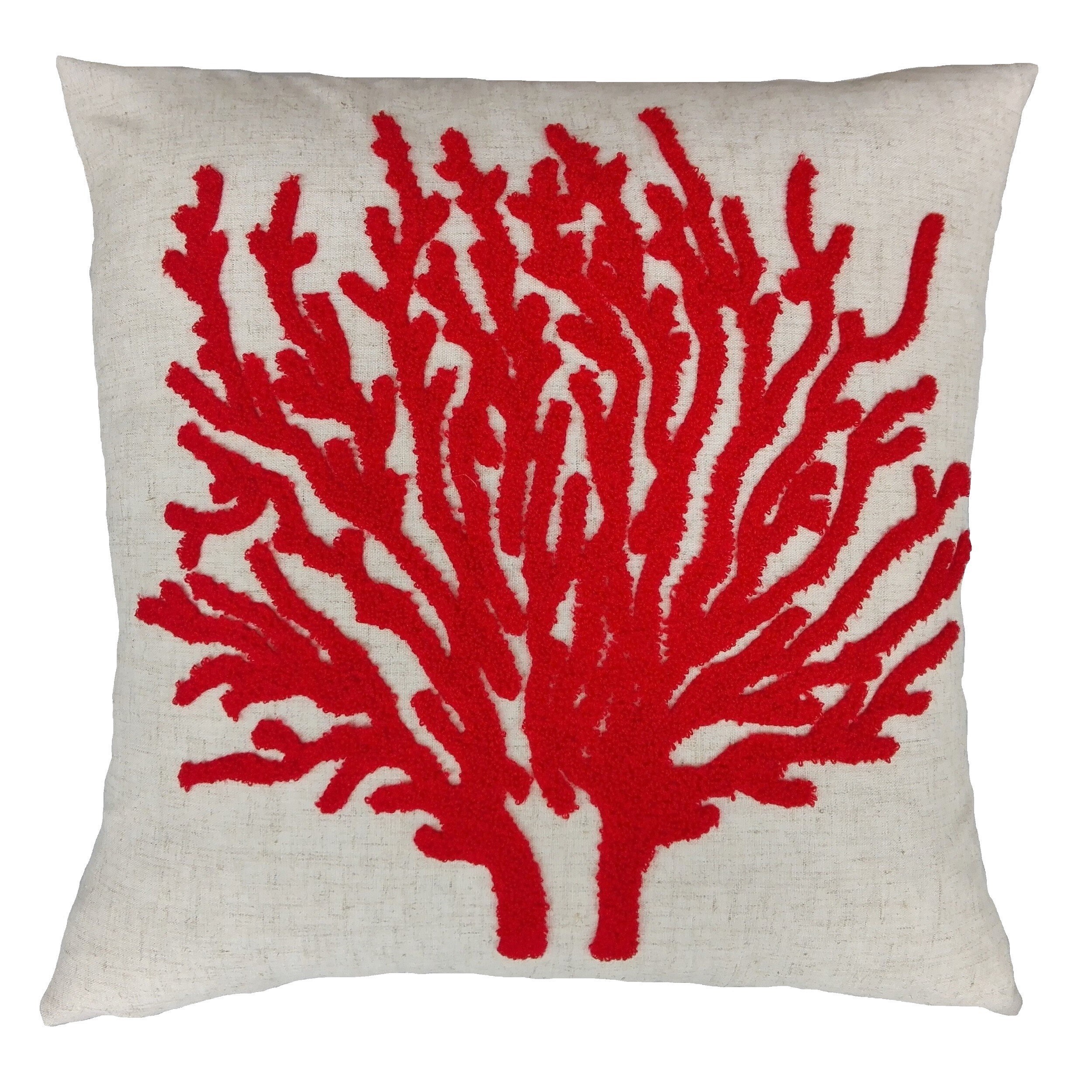 Shop Fashion Street Coral Reef 18 Inch Square Ivory Deco Throw