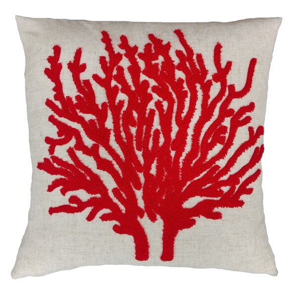 Shop Fashion Street Coral Reef 18inch Square Ivory Deco Throw Pillows