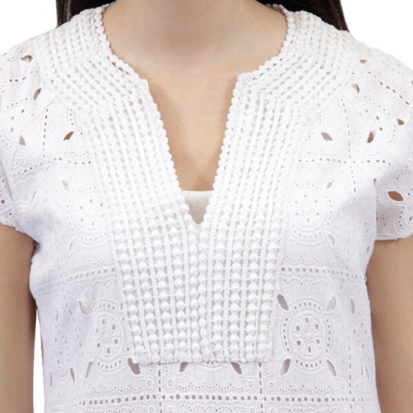 white eyelet dress womens
