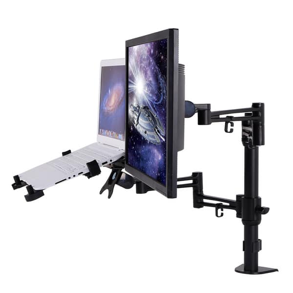 Shop Loctek D2dl 2 In 1 Dual Monitor Arm Desk Mount Stands Fits