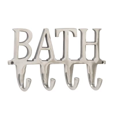 Aluminum Bath Wall Hook 12-inch wide x 6-inch high