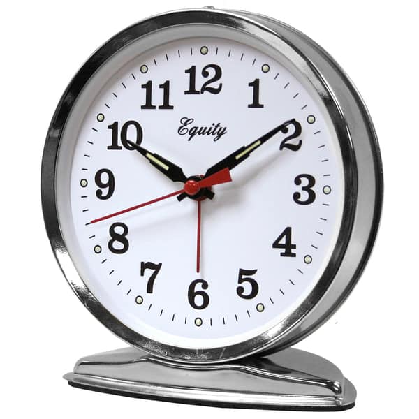 Equity 24014 4.5" Chrome Wind Up Alarm Clock Bed Bath & Beyond 11671342