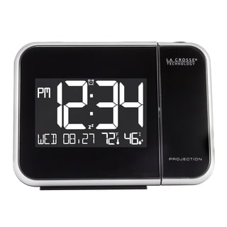 La Crosse Technology 616-1412 Projection Alarm Clock with Indoor Temperature & Humidity