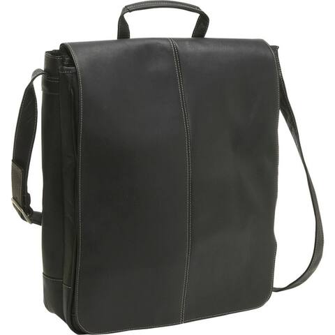 LeDonne Leather Vertical 17-inch Laptop Messenger Bag