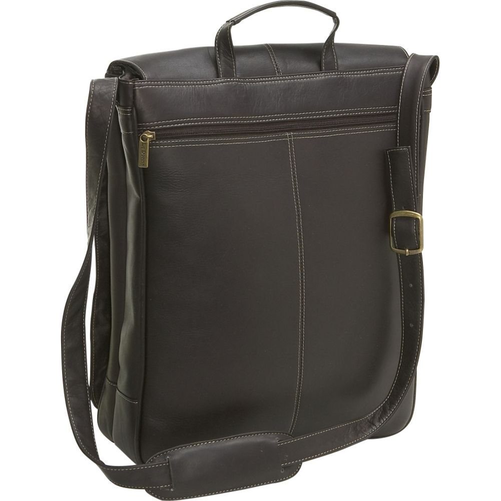 vertical leather laptop bag