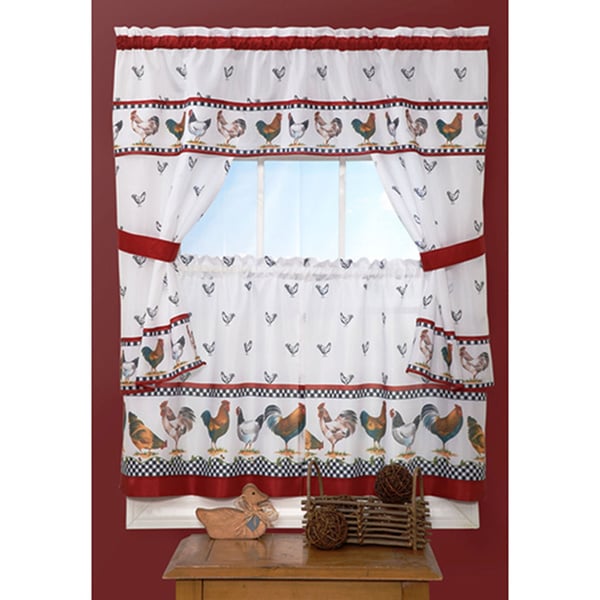 Achim Top of the Morning Printed Tailored Cottage Curtain Tier Set