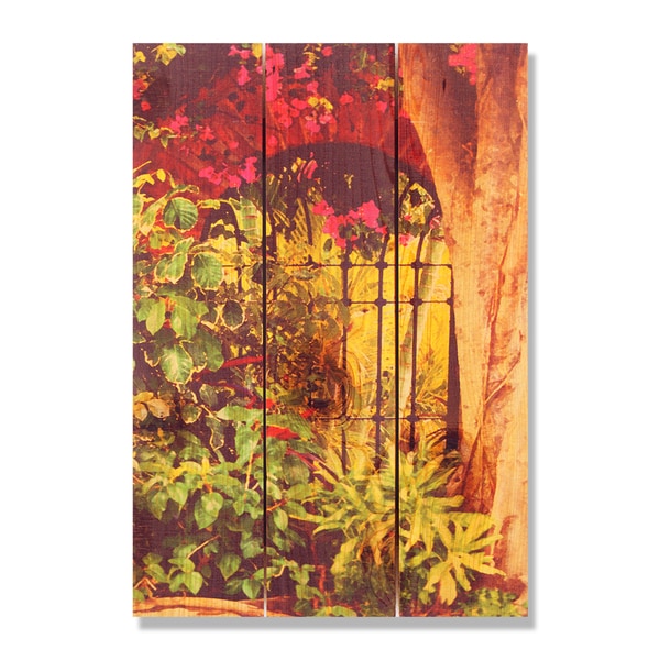 Shop Spanish Garden -16x24 Indoor/Outdoor Full Color Cedar ...