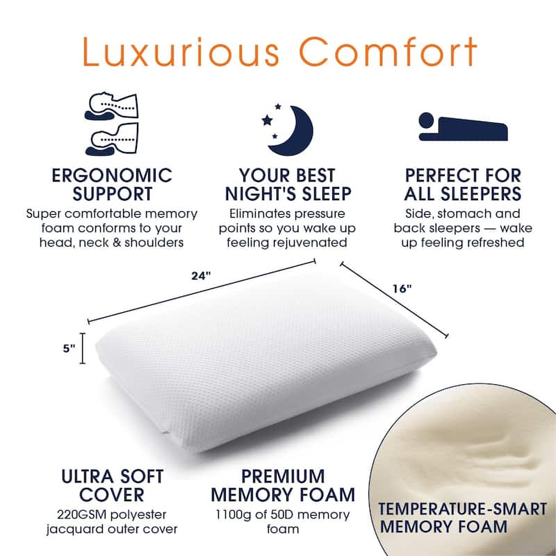 Cheer Collection Memory Foam Pillow