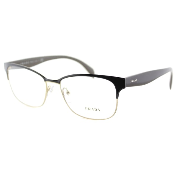 Prada PR 65RV DHO1O1 Brown On Pale Gold Metal Rectangle ...
