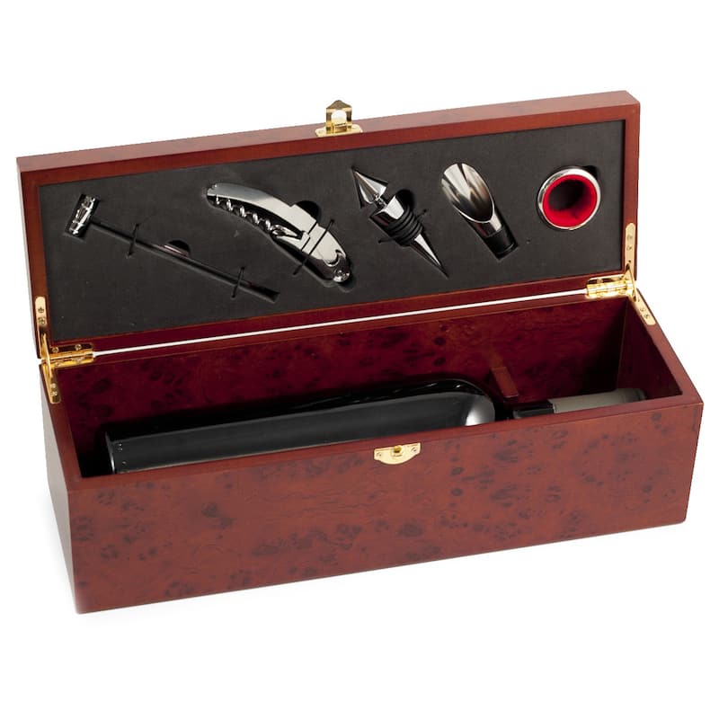 5 Piece Wine Set in Rosewood Wine Box