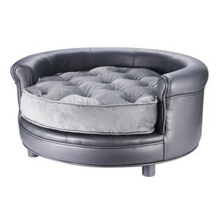 Shop Chesterfield Faux Leather Large Dog Bed By Villacera Free