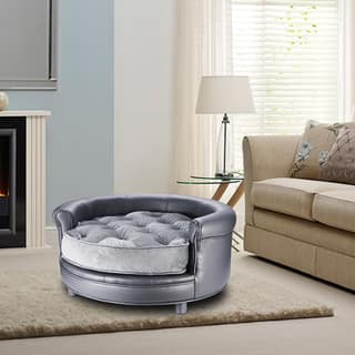 Shop Chesterfield Faux Leather Large Dog Bed By Villacera Free