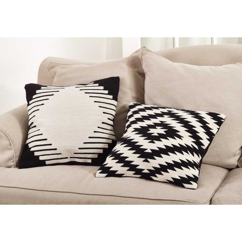 Kilim Geometric Design Down Filled Decorative Throw Pillow On Sale