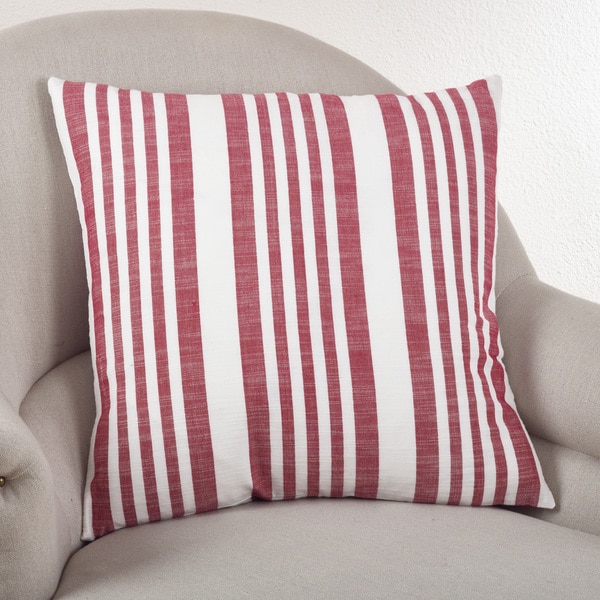 red striped throw pillows