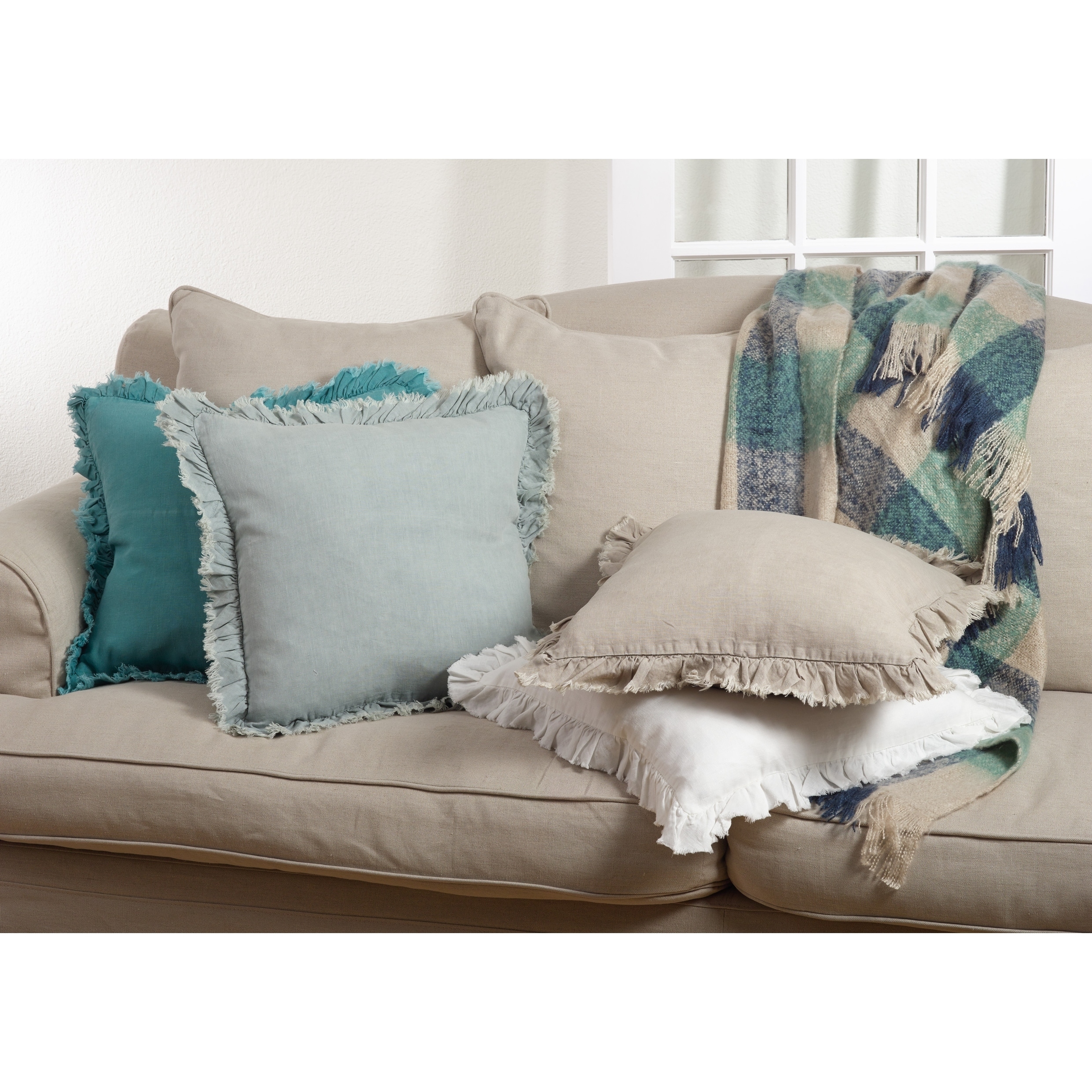 ruffled-linen-down-filled-throw-pillow-ebay