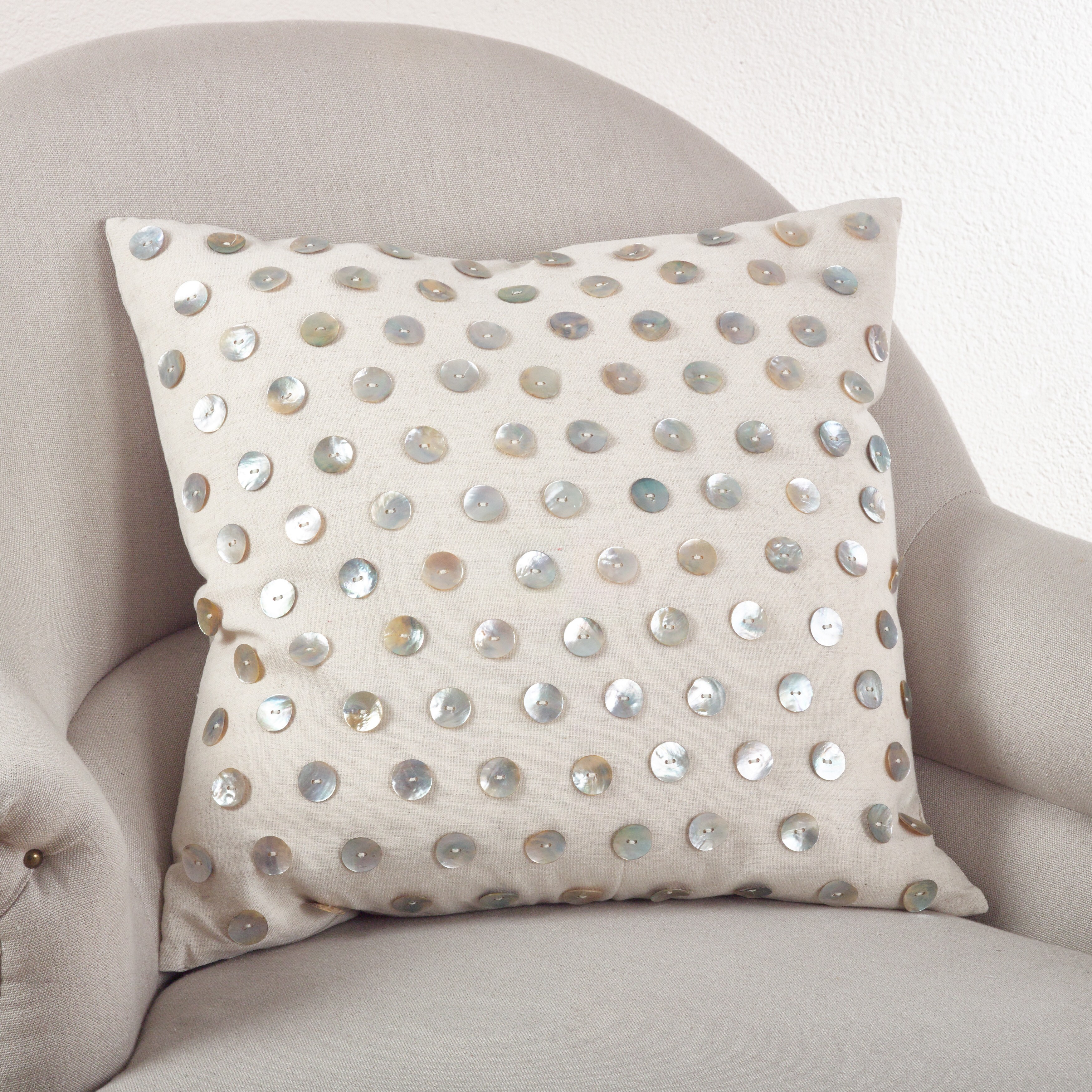 Shop Mother Of Pearl Down Filled Throw Pillow Free Shipping On
