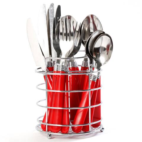 Gibson Sensations Red 16-piece Flatware Set