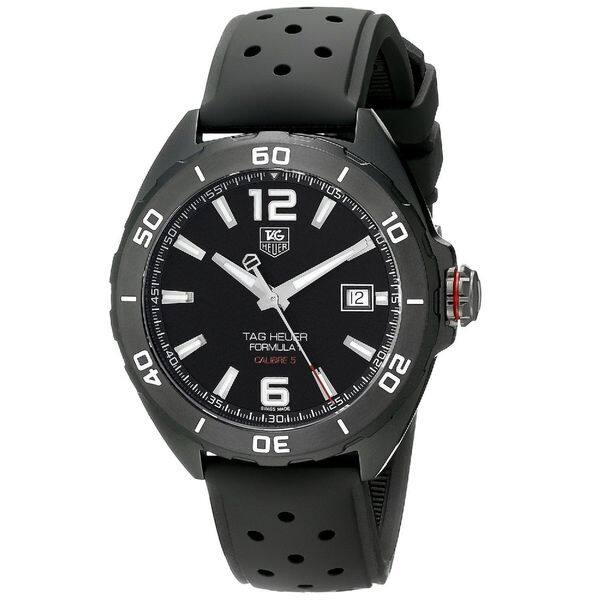 Shop Tag Heuer Men S Waz2115 Ft8023 Formula 1 Automatic Black Rubber Watch On Sale Overstock 11673795