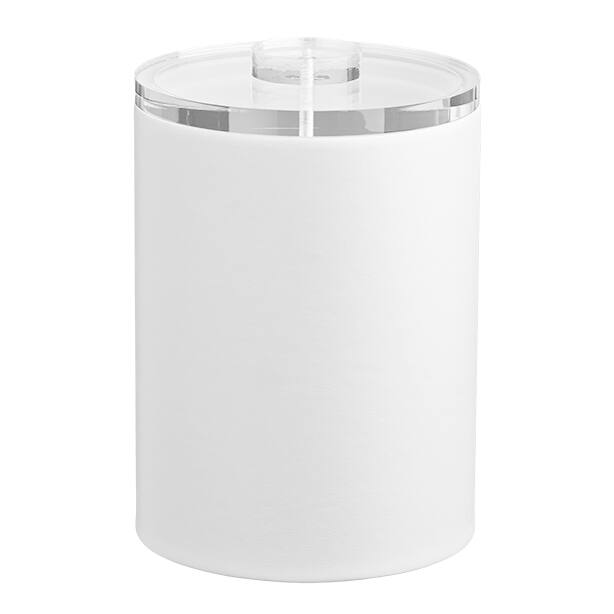 Kraftware Contempo 2-quart Tall Ice Bucket with Thick Lucite, No Handle - White