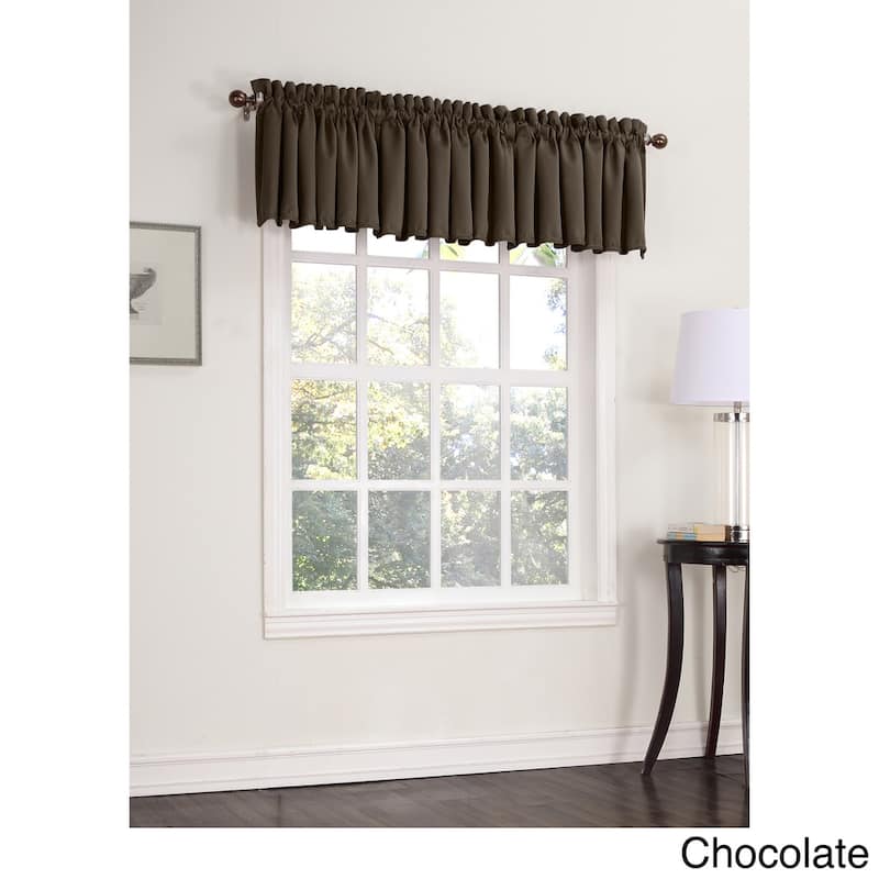 Porch & Den Inez Room Darkening Window Valance - 54 x 18 - Chocolate