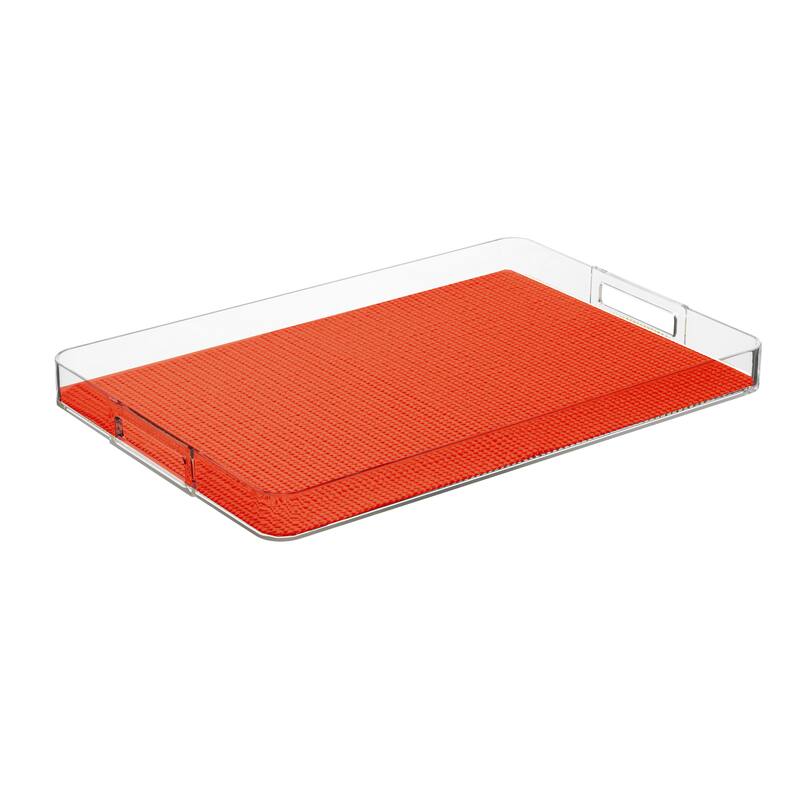 Kraftware Fishnet Peach Echo Rectangular Tray