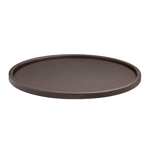 Kraftware Contempo 14-inch Round Serving Tray with 1.5-inch Rim