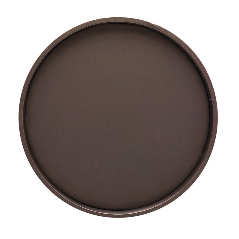Kraftware Sophisticates with Polished Gold Deluxe 14-inch Tray - Brown