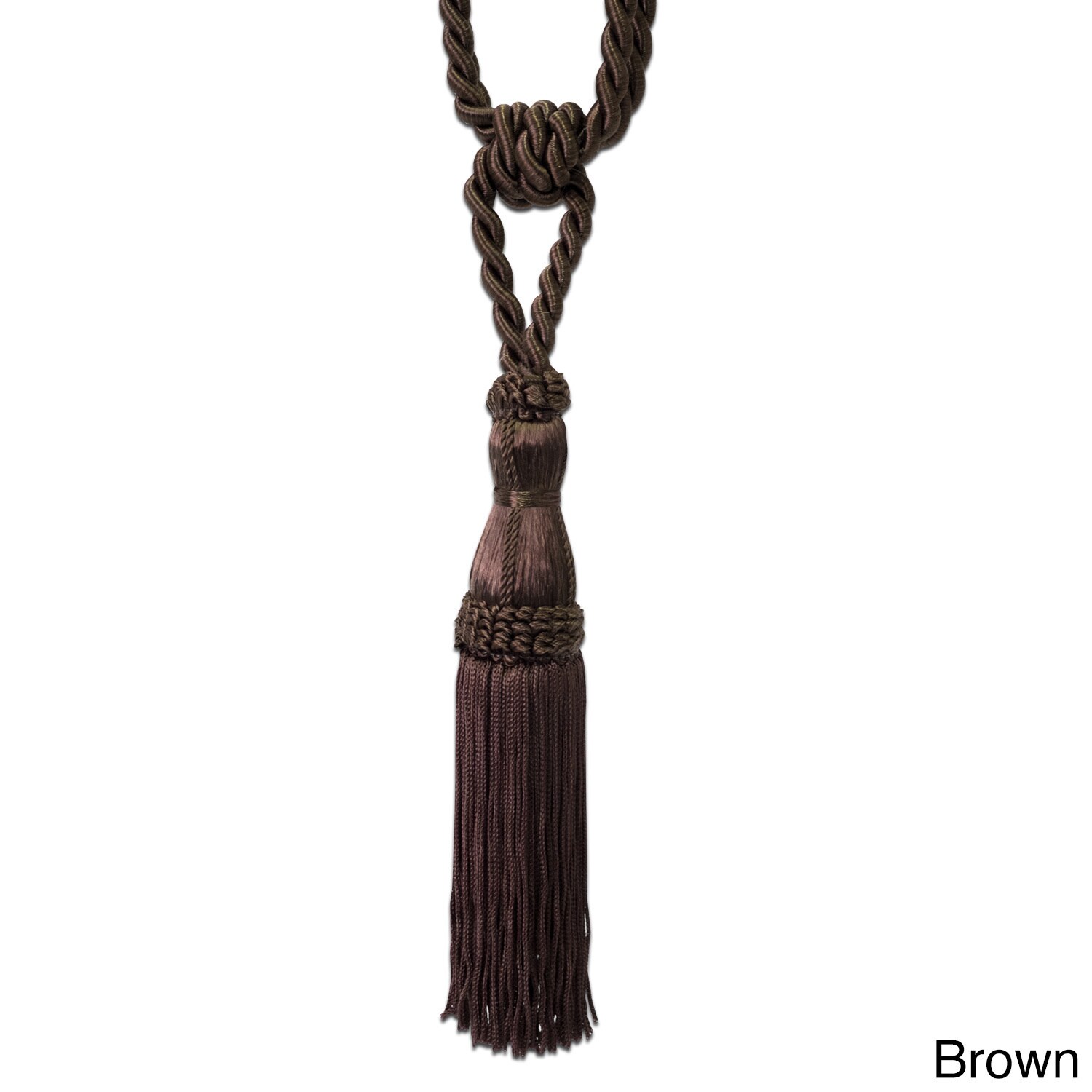 Taupe Black 11" Tassel Tieback Midnight Meadow Invidual 