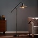 preview thumbnail 1 of 2, Carbon Loft Gottfried Black Industrial Floor Lamp