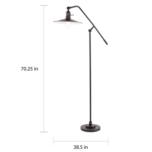 Carbon Loft Gottfried Black Industrial Floor Lamp