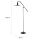 preview thumbnail 4 of 2, Carbon Loft Gottfried Black Industrial Floor Lamp