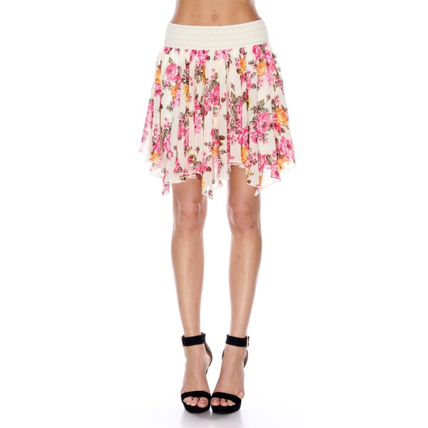 Shop Stanzino Women's Floral Chiffon Mini Skirt - Free Shipping On ...