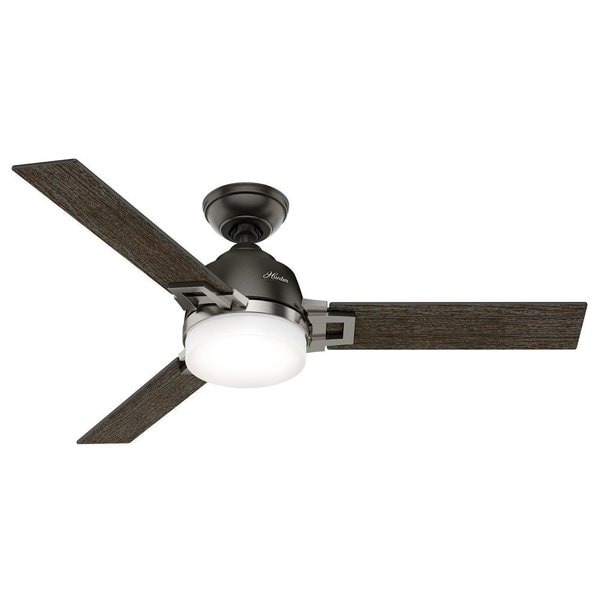 Hunter 48" Leoni Ceiling Fan with LED Light Kit and Handheld Remote - Noble Bronze. Opens flyout.