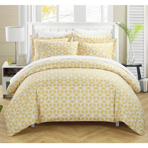 Chic Home Lovey Yellow 3-piece Duvet Cover Set - 18606791 - Overstock ...