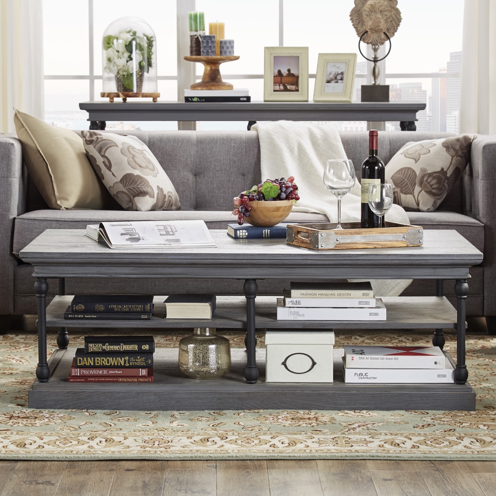 【cornice】COFFEE TABLE Barnstone Cornice Rectangle Storage Shelf Coffee Table by
