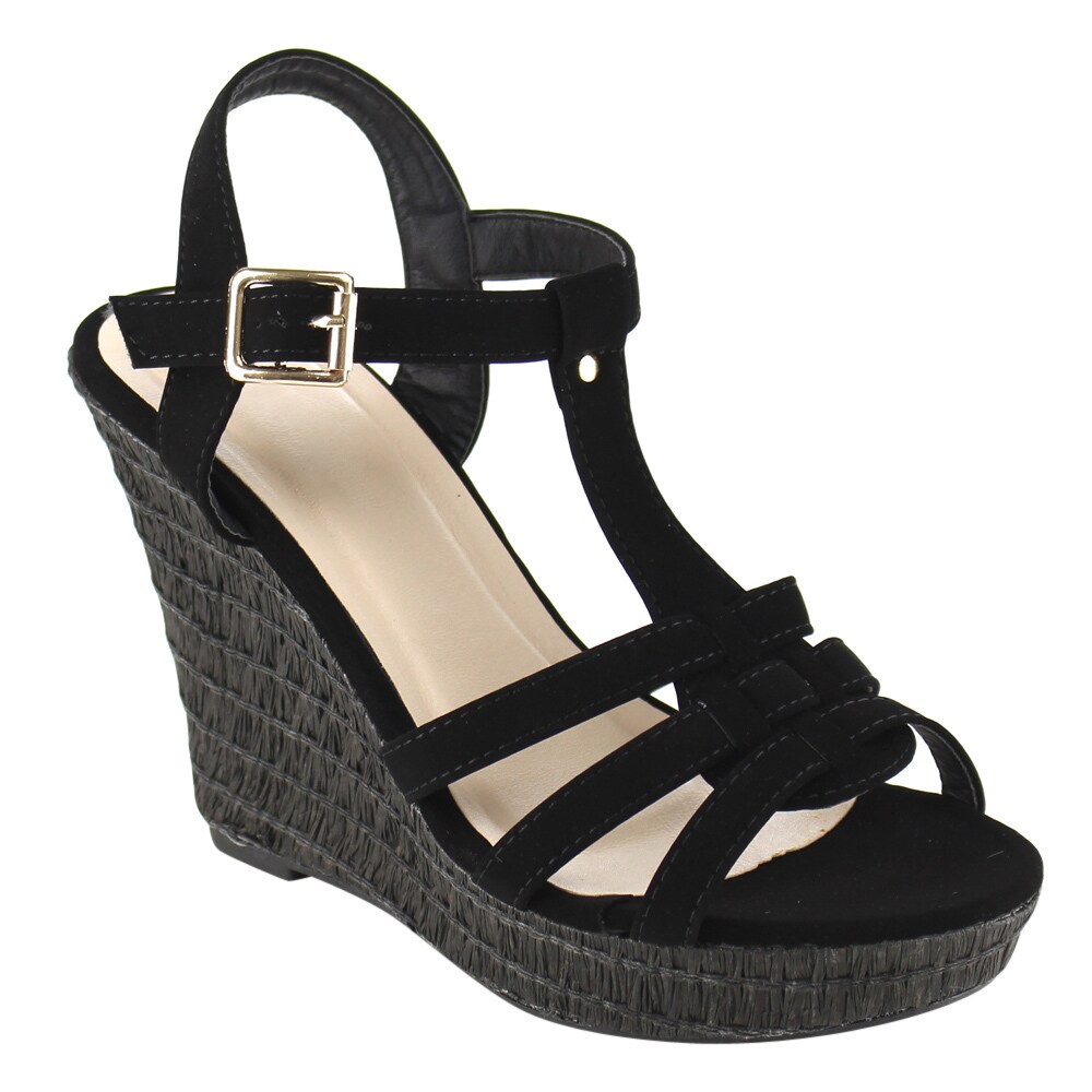 Shop Beston T-Strap Wedge Sandals - Free Shipping On Orders Over $45 ...