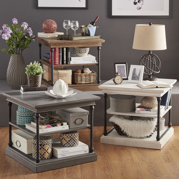 Barnstone Cornice Accent Storage Side Table by iNSPIRE Q Artisan