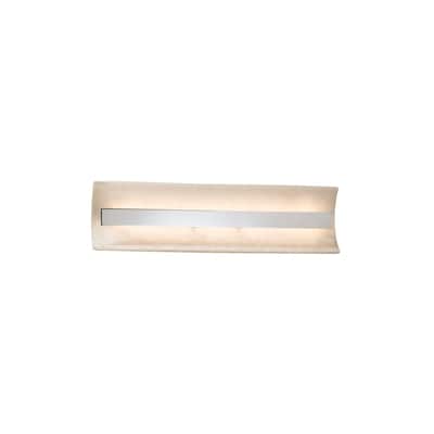 Justice Design Clouds Contour 21-inch Polished Chrome ADA LED Wall/ Bath bar