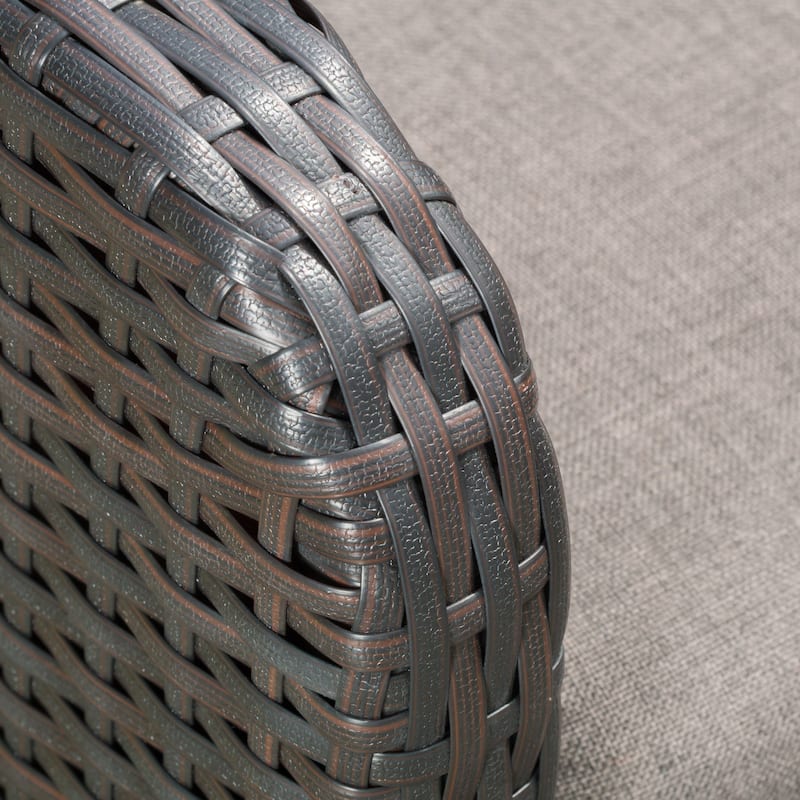 Ostia Wicker Recliner with cushion by Christopher Knight Home