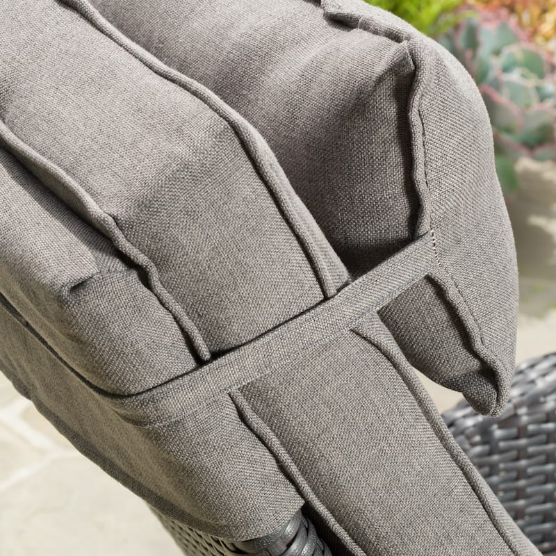 Ostia Wicker Recliner with cushion by Christopher Knight Home