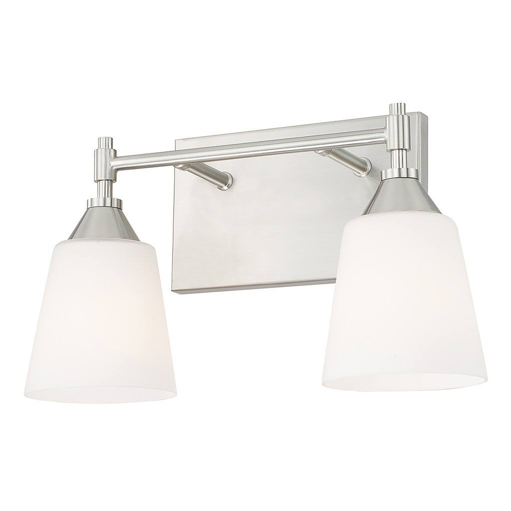Langley 2-light Brushed Nickel Bath/Vanity Light - Brushed Nickel